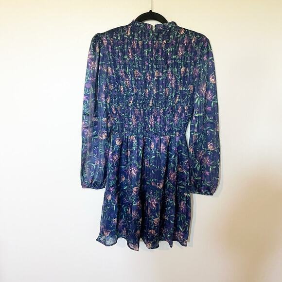 Adelyn Rae Darlene textured smocked floral dress women’s small nwt - Picture 2 of 11